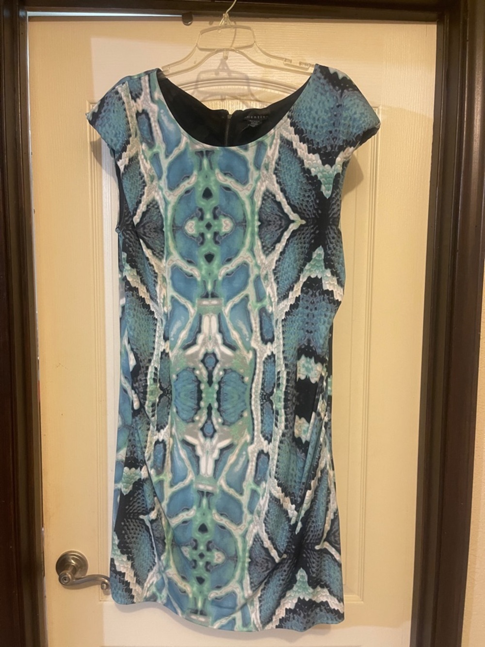 attention Multicolor Tie-Dye Bodice Top in Aqua, Teal & Navy